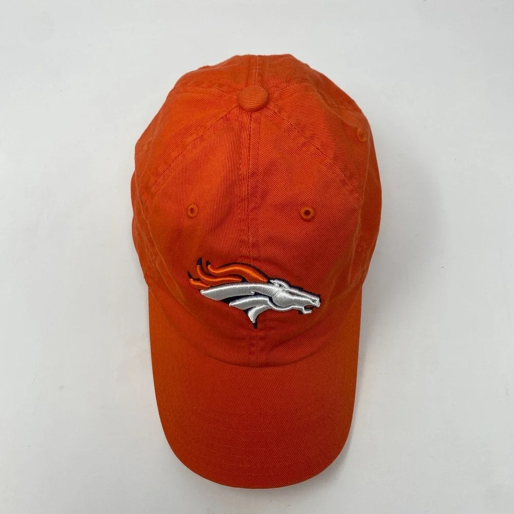 Denver Broncos NFL Cap Orange Embroidered Logo Dad Hat Medium‎